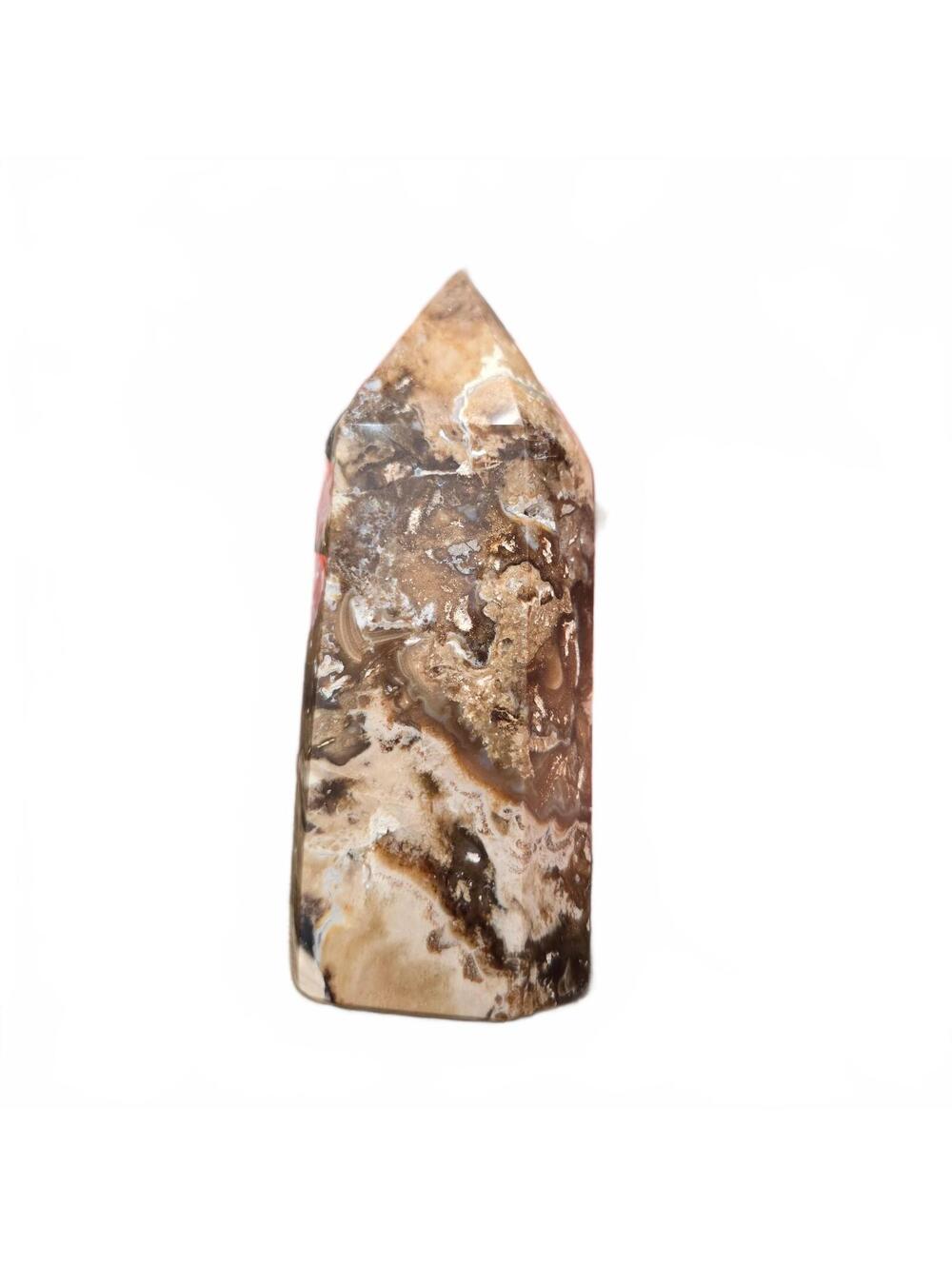 A191. Black Opal Natural Crystal Tower 4.75" Chunky